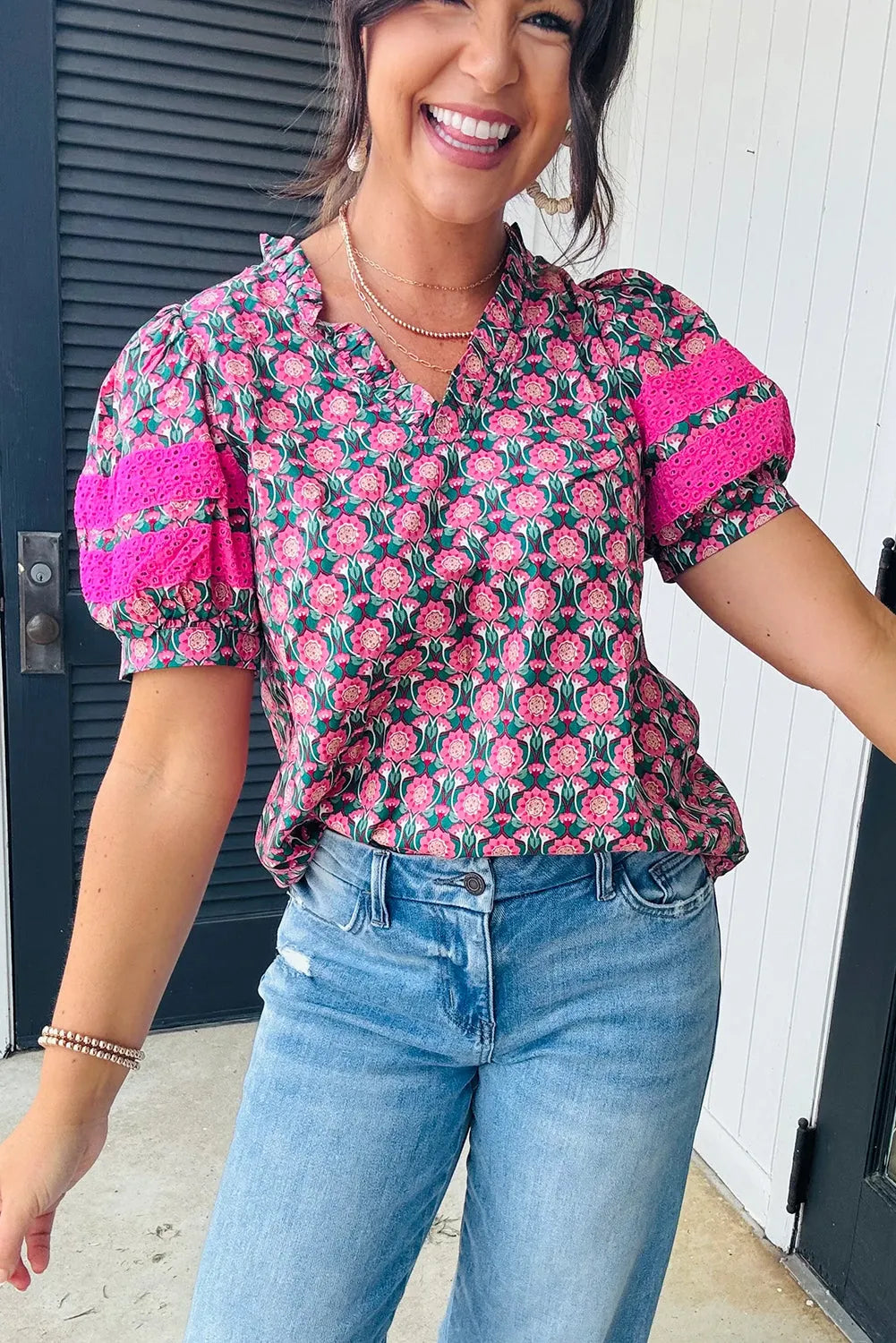 RuffleBloom Elegance Top