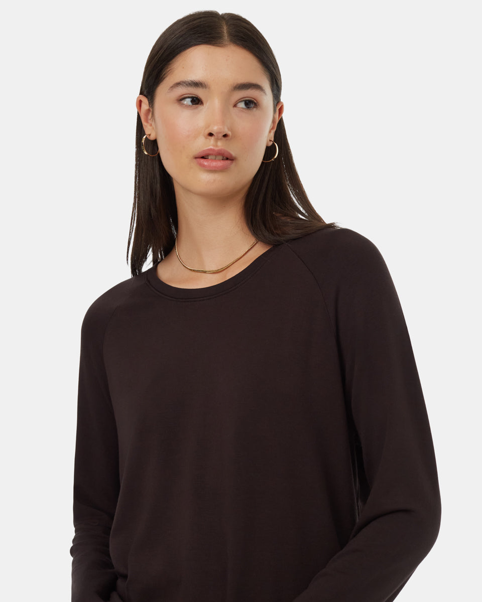 Soft EcoTerry Shirttail Crew