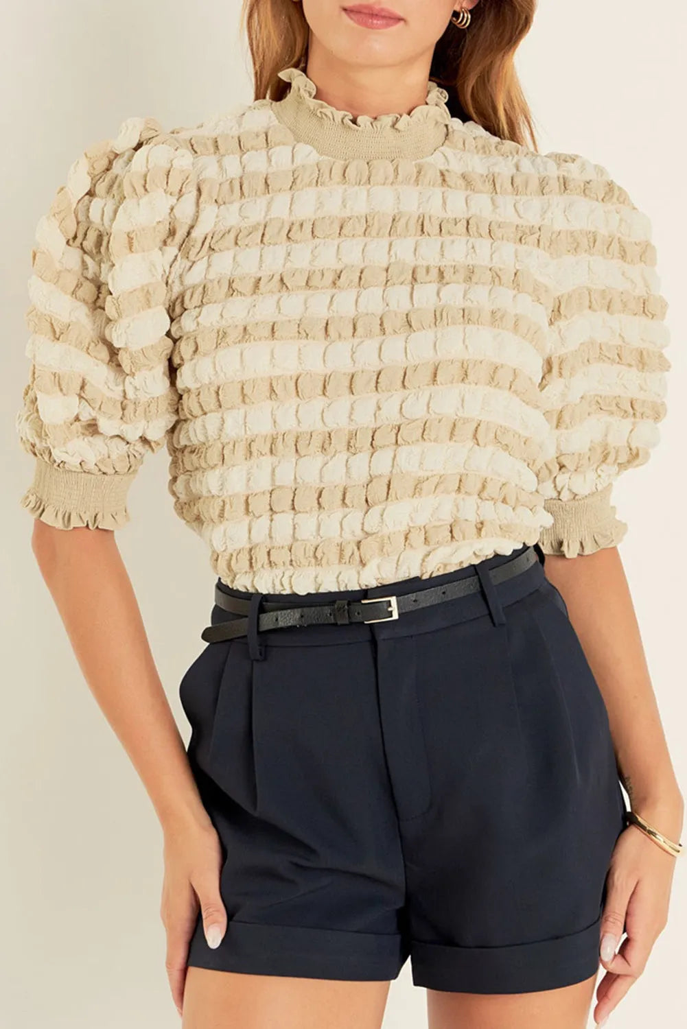 Mock Neck Elegance Blouse