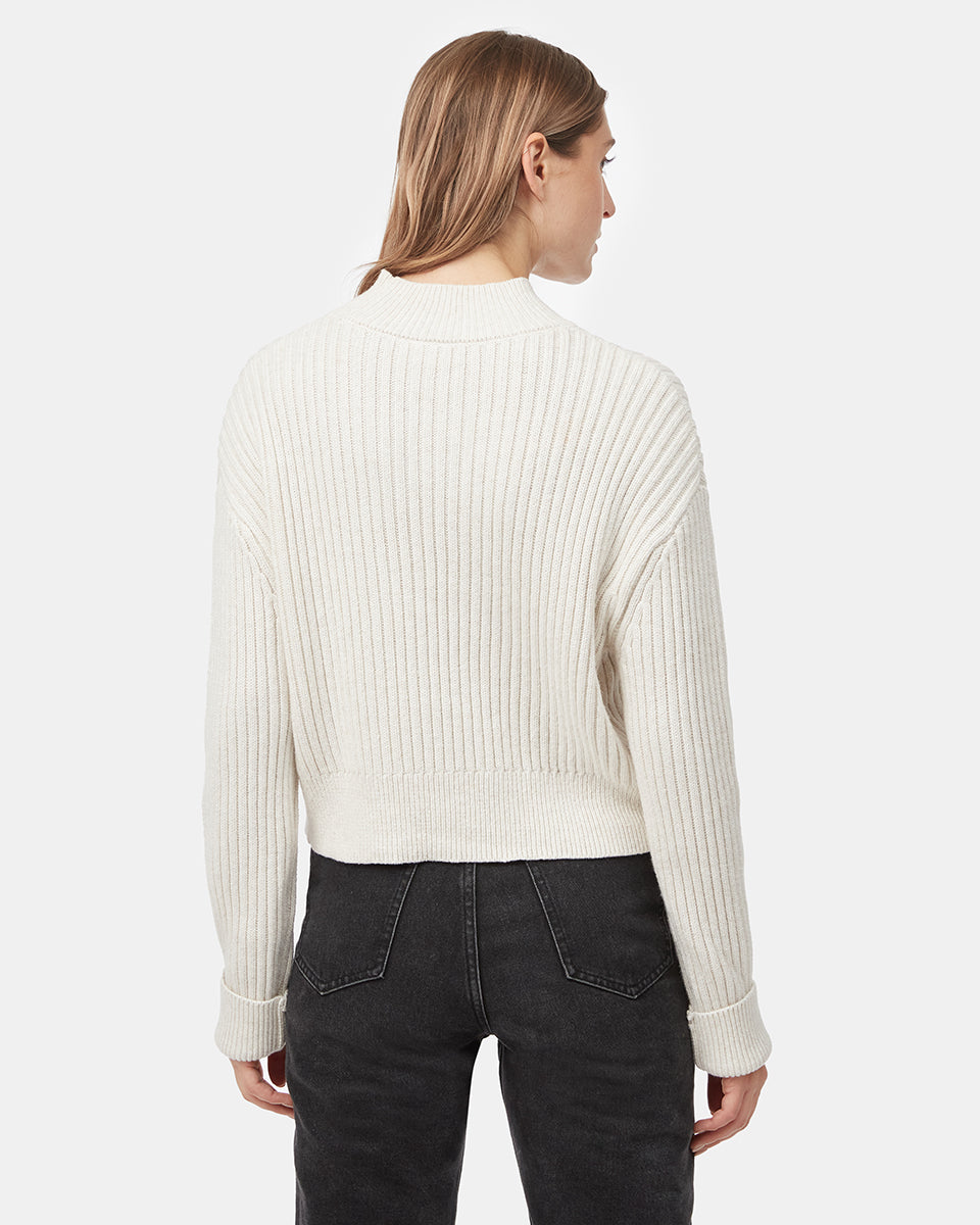 Highline Rib Cropped Mock Neck