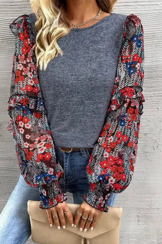 Bluebell Sheer Sleeve Blouse