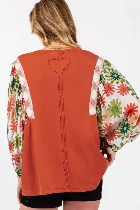 Desert Blossom Puff Sleeve Blouse