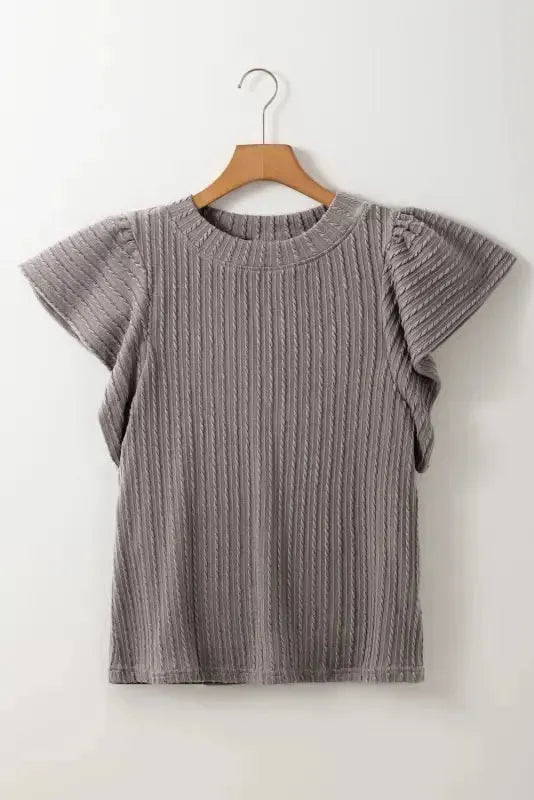Elegant Texture Flutter Top