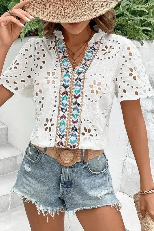 EmbroiderEdge Peekaboo Blouse