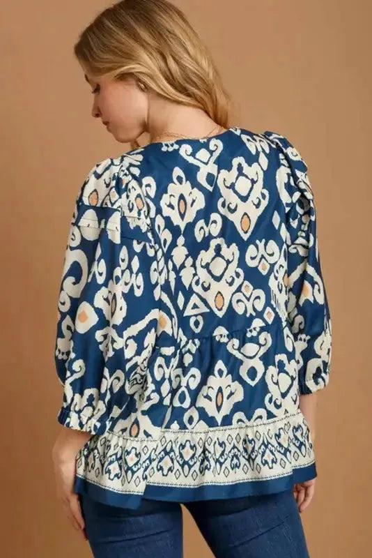 Ethno-Chic Flowy Fit Blouse