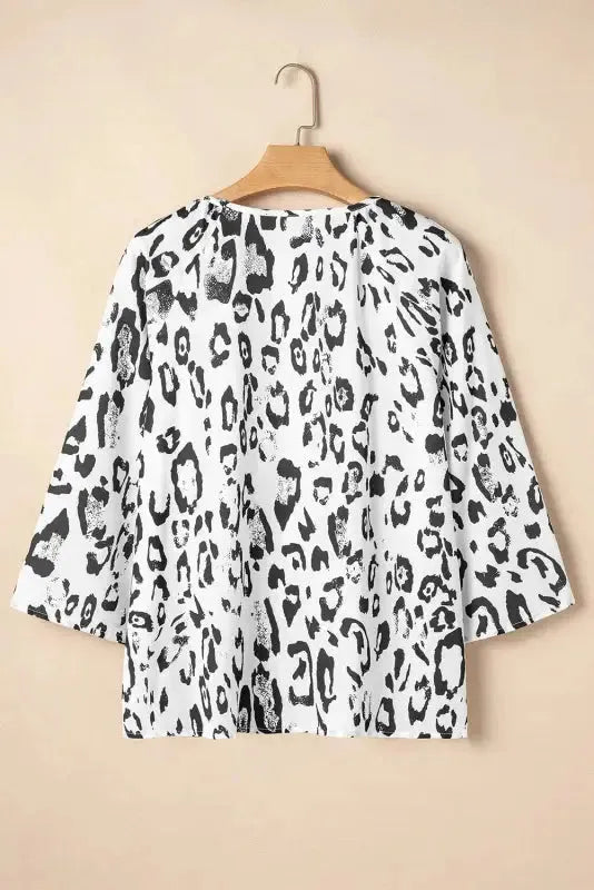 Leopard Luxe Accent Blouse