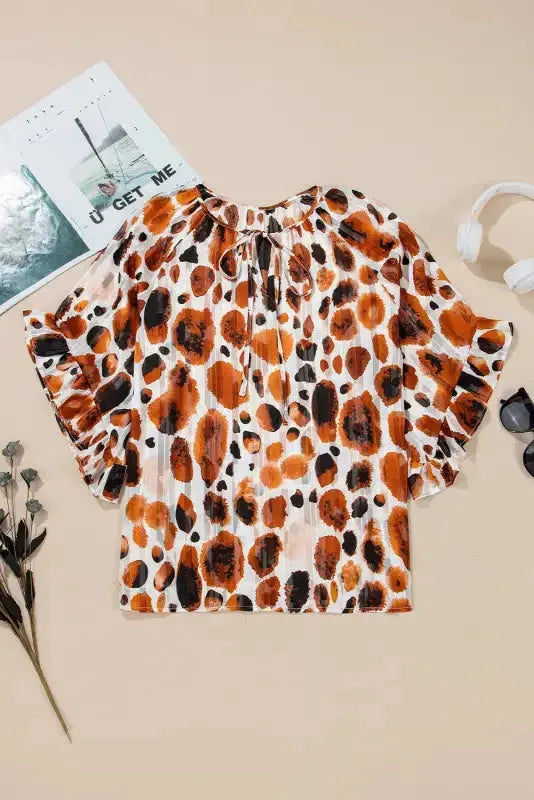 Metallic Muse Abstract Blouse