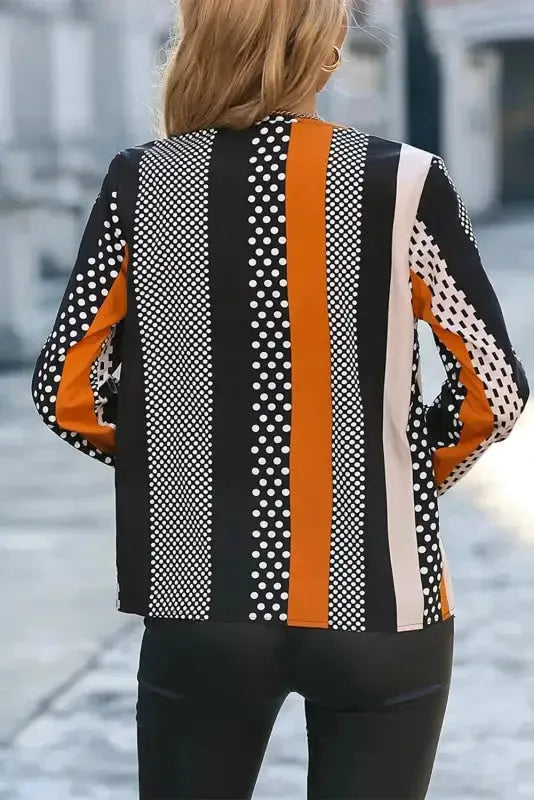 Modern Geo Notch Blouse