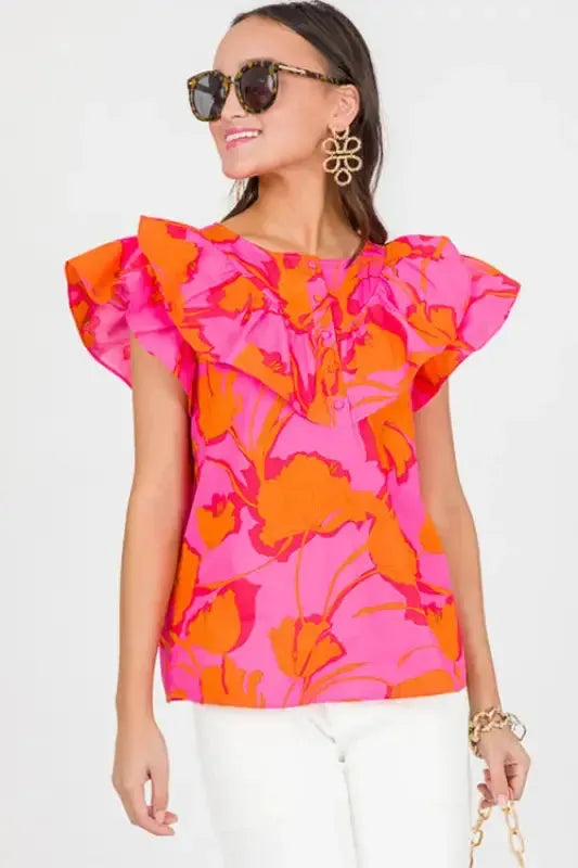 Petal Play Flutter Blouse
