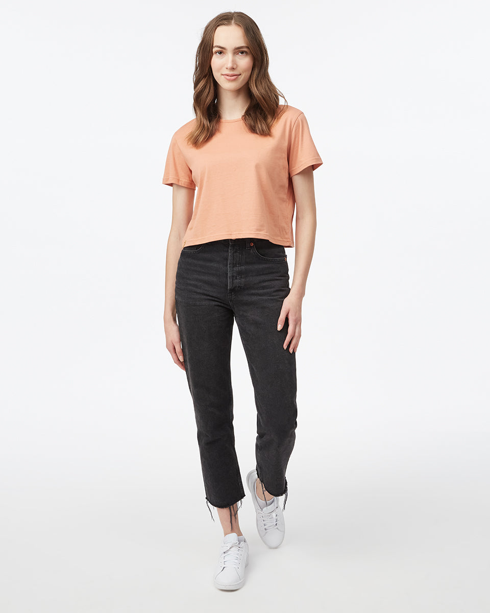 Organic Cotton Relaxed Cropped T-Shirt