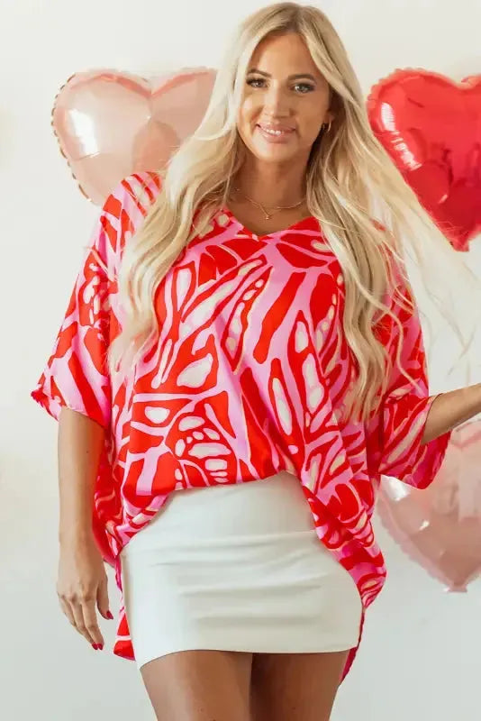 Ruby Rhapsody Oversized Blouse