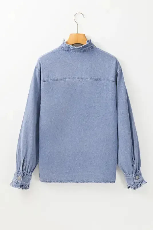 Urban Ruffle Denim Shirt