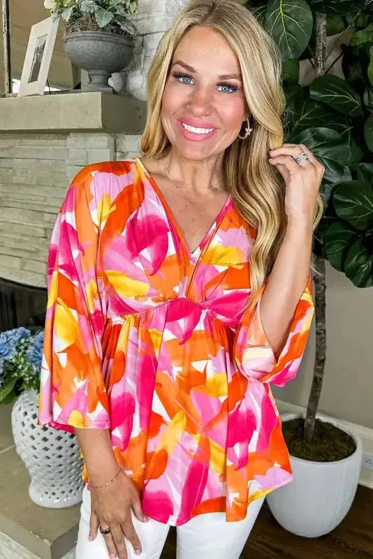 Vivid Vibes Babydoll Blouse