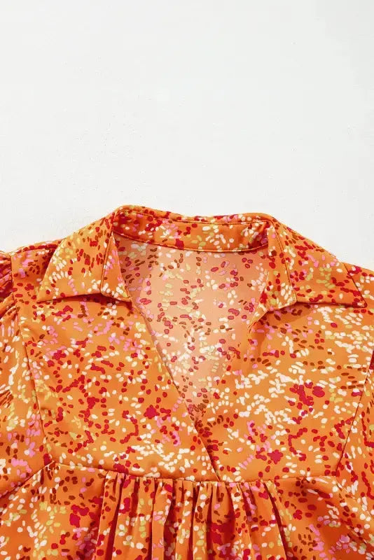 Whimsical Print Babydoll Blouse