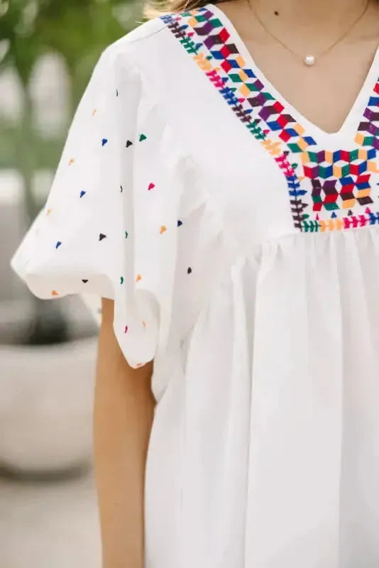 White Whisper Embroidered Shirt