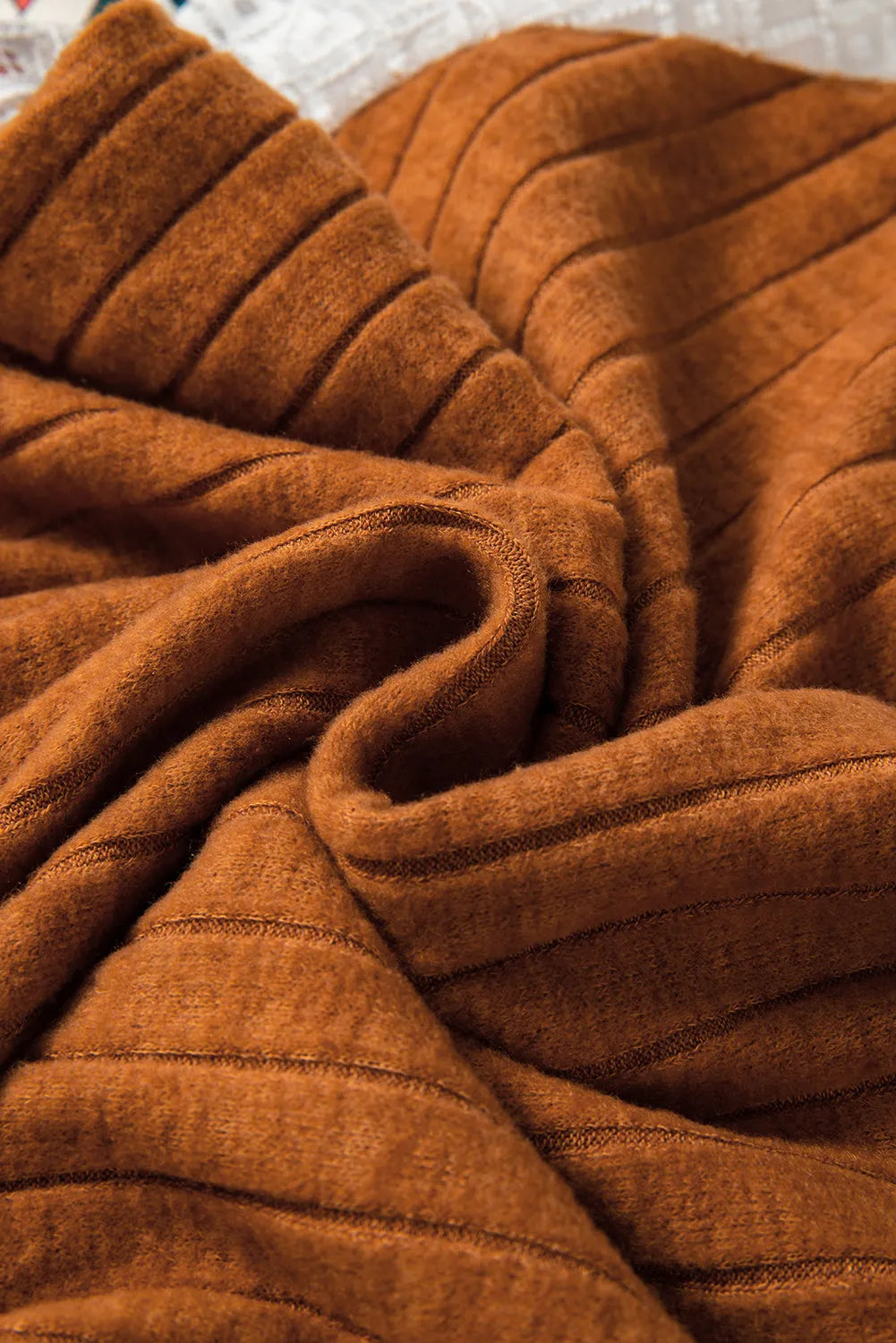 Μπλούζα με ριμπ μανίκια και λουλούδια