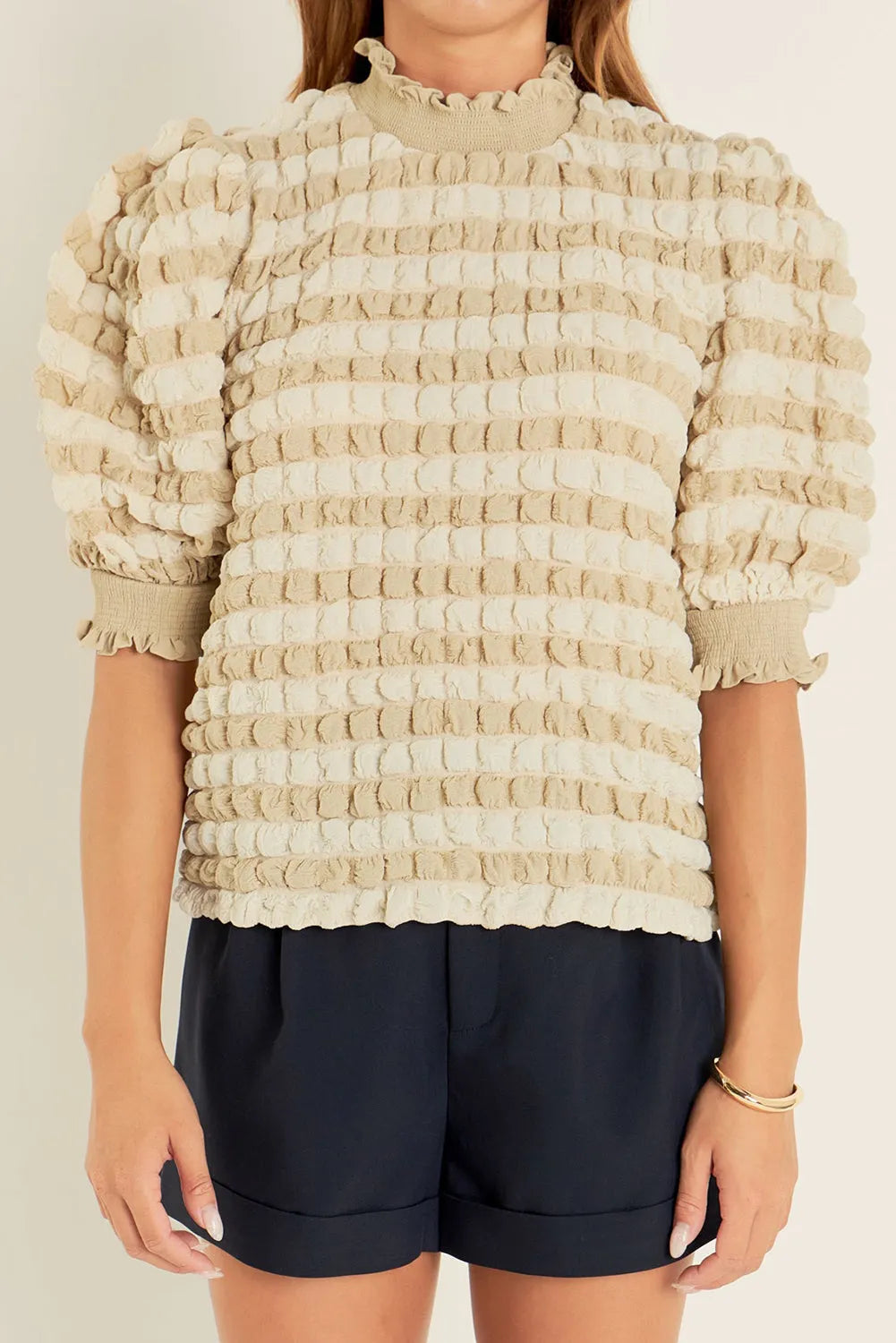 Mock Neck Elegance Blouse