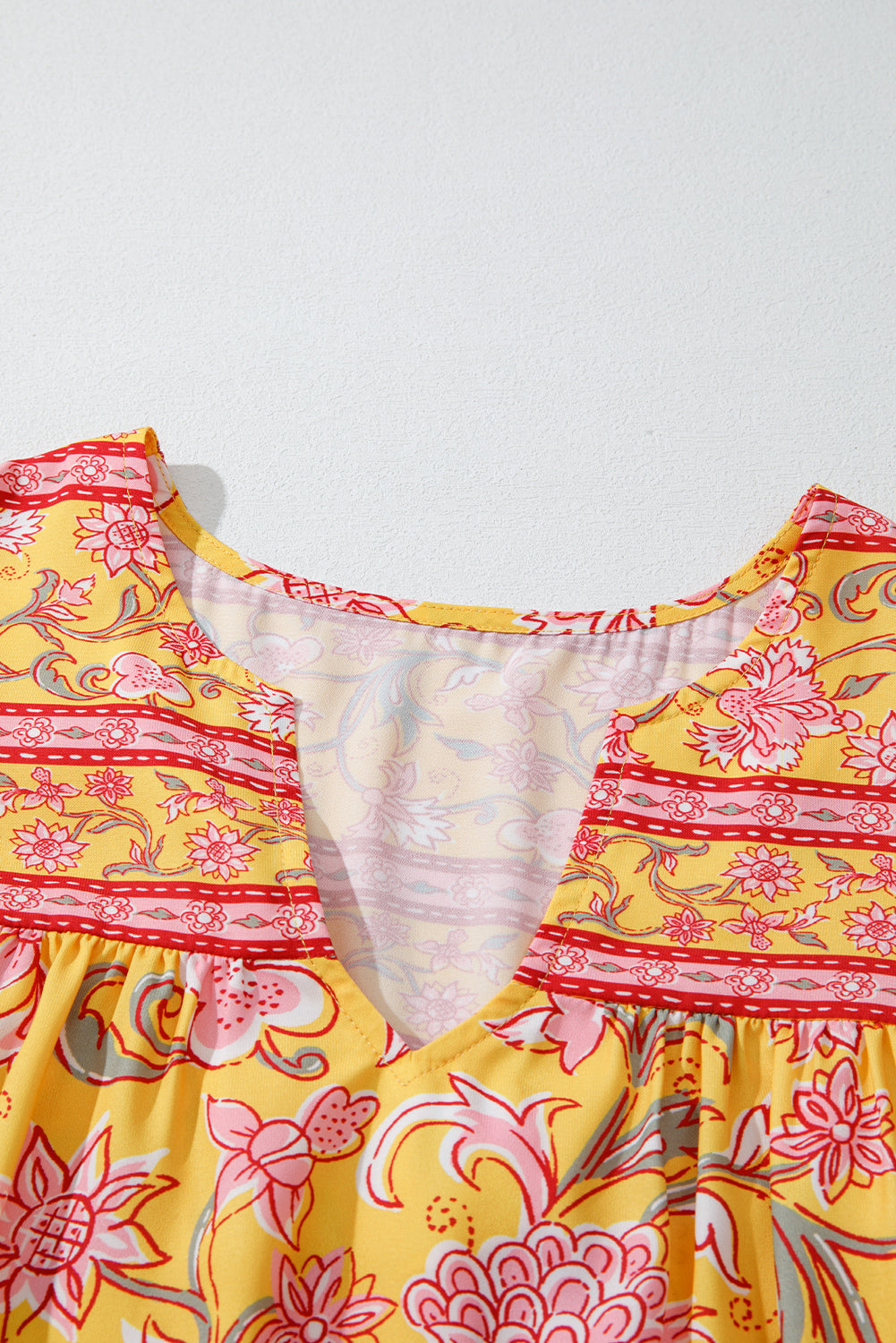 Amber Blossom Ruffle Blouse