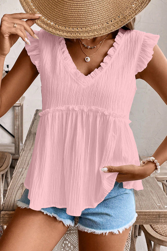 Blush Breeze Flowy Top