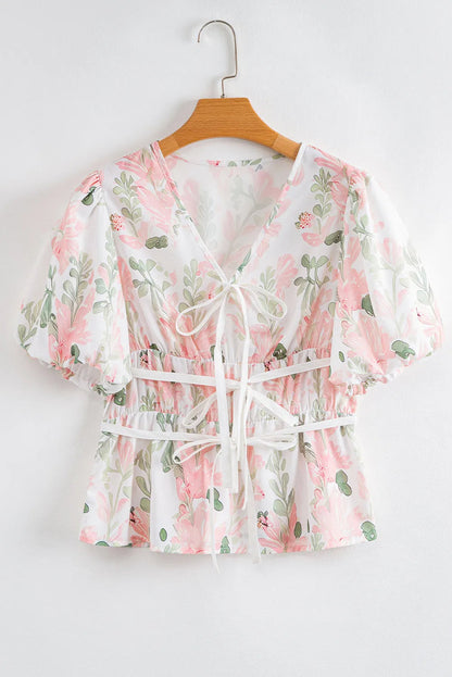 FloraVogue Peplum Blouse