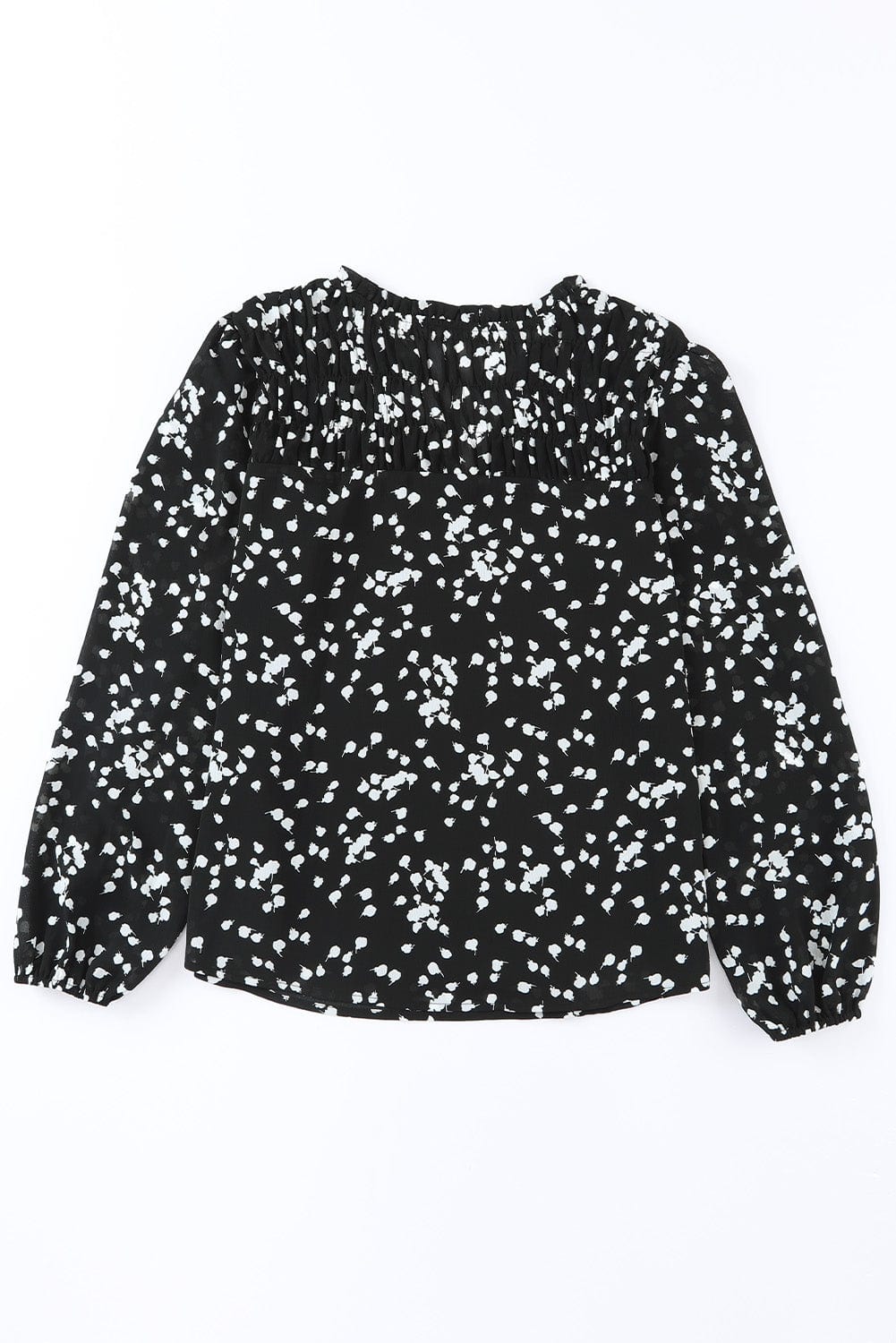 Split Neck Crinkled Blouse
