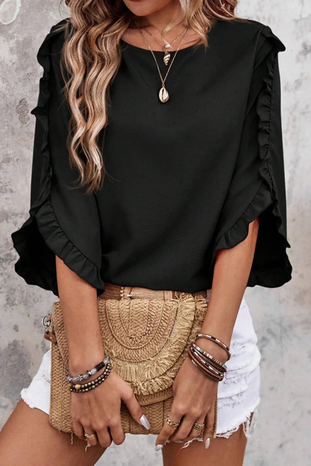 Ruffle Grace Luxe Blouse