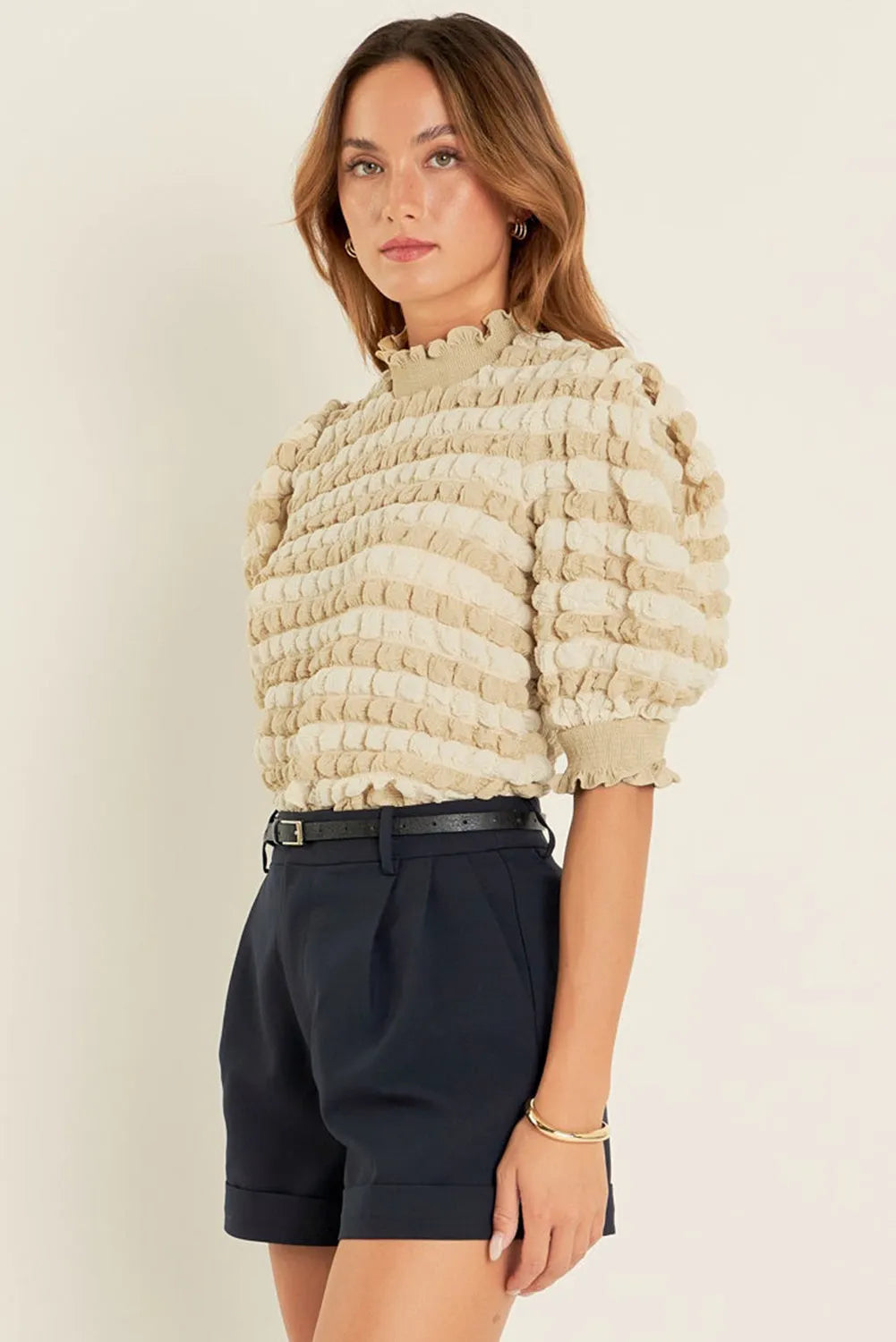 Mock Neck Elegance Blouse