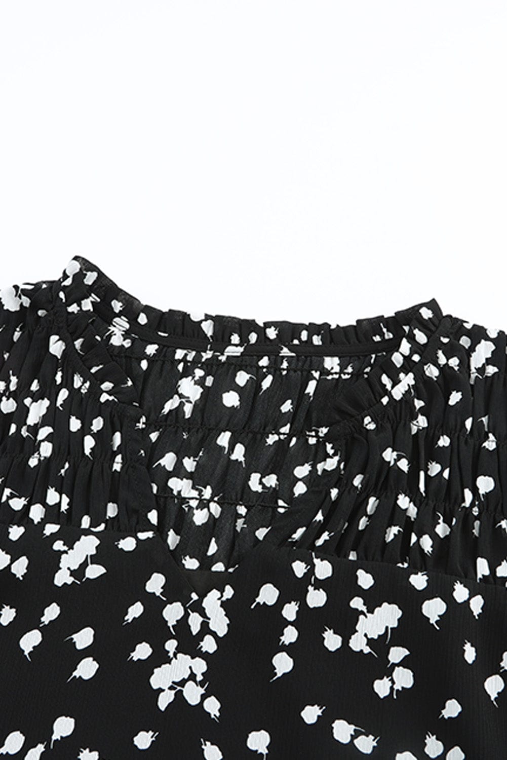 Split Neck Crinkled Blouse