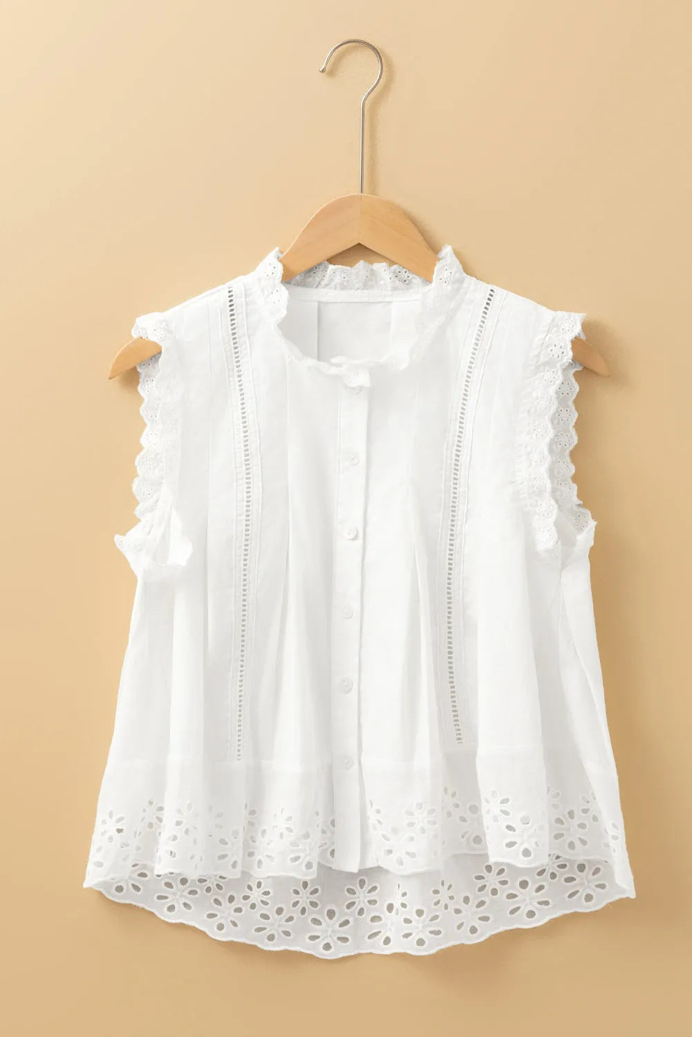 Lace Whisper Buttoned Blouse