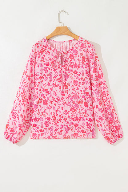Pink Floral Lightweight Blouse