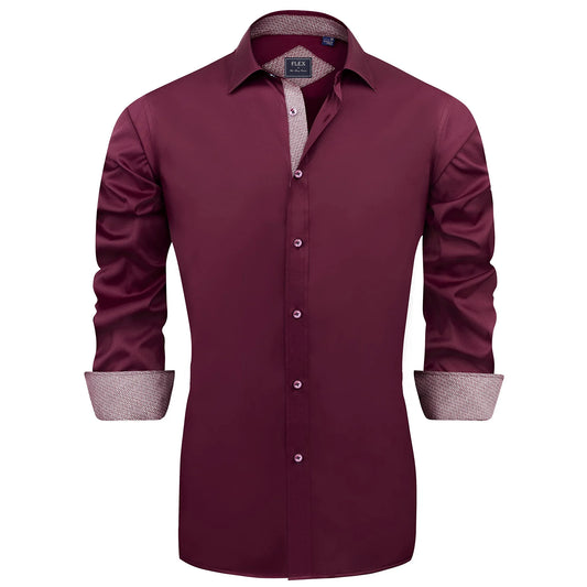 Corduroy Collar long sleeve shirt