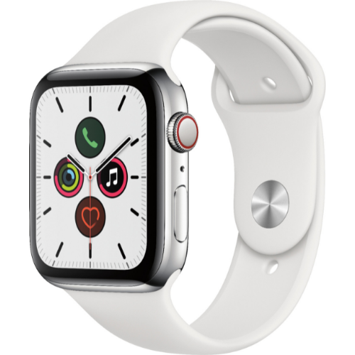 Apple Watch Series 5 44MM (GPS + Cellular) - Ασημί από ανοξείδωτο ατσάλι