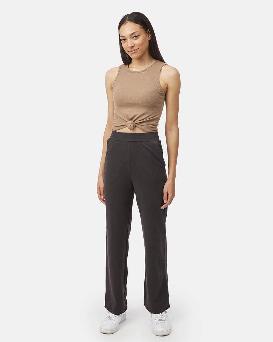 Φόρμα French Terry με φαρδιά μπατζάκια