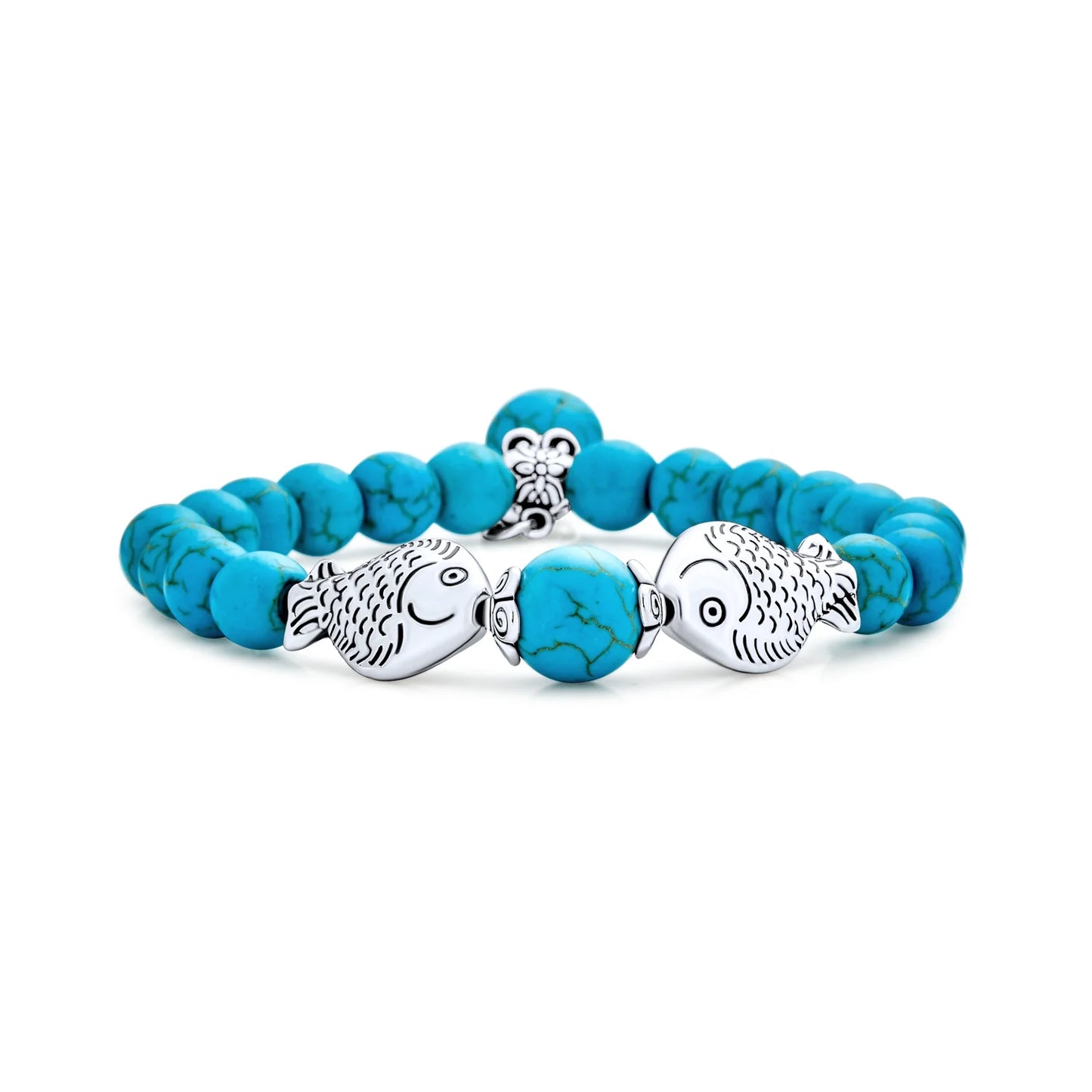 Bling Jewelry Turquoise Pisces Charm Bracelet