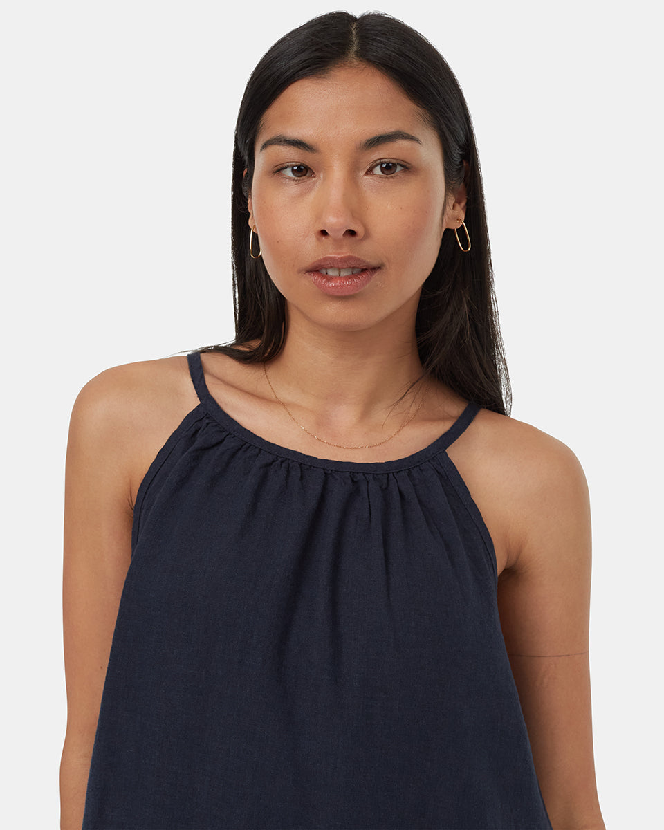 Φόρεμα μάξι διπλής όψης από κάνναβη