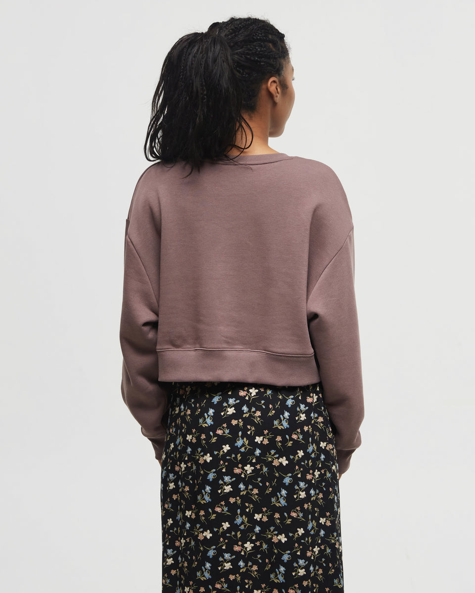 TreeFleece Oversized Crop Crew