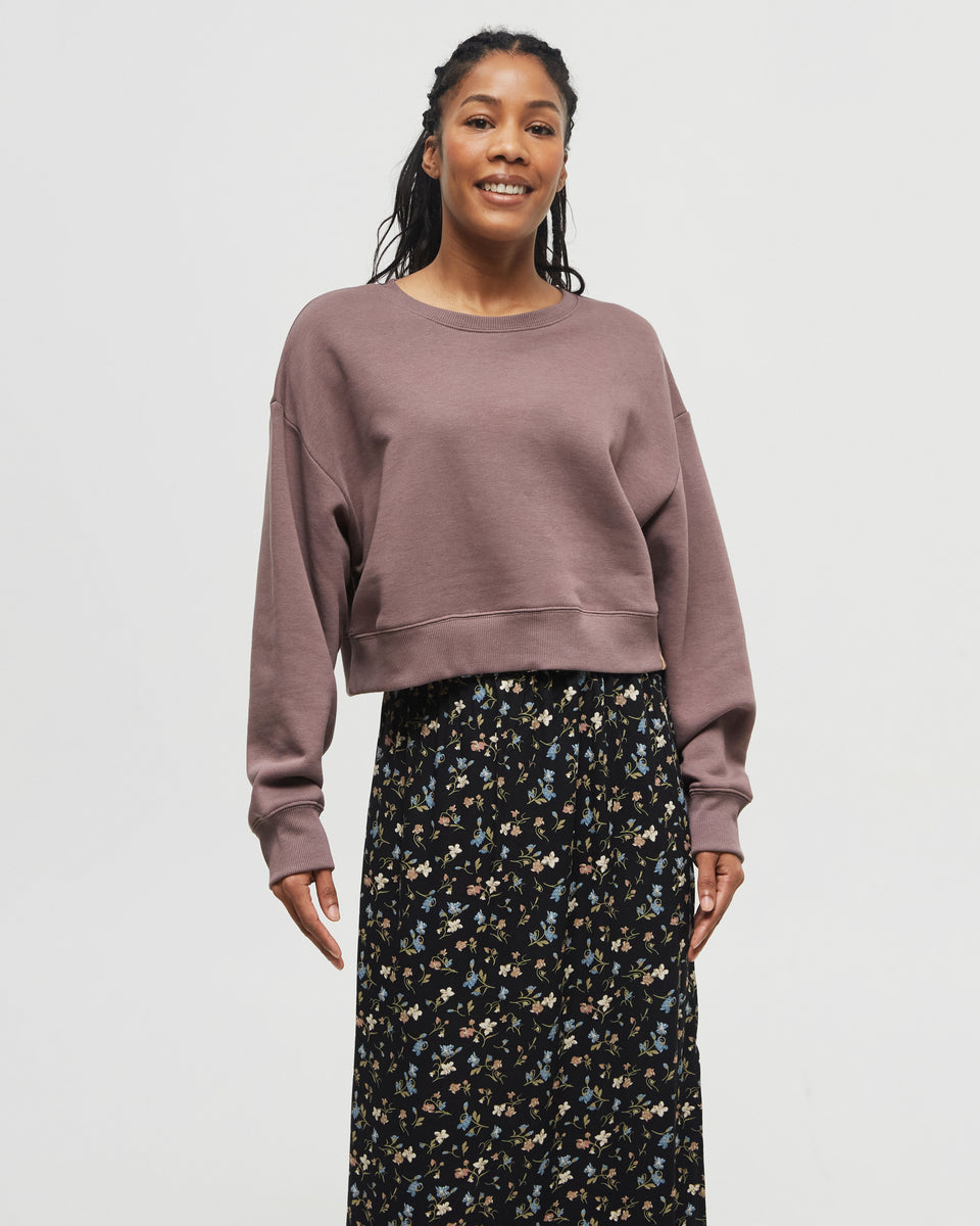 TreeFleece Oversized Crop Crew