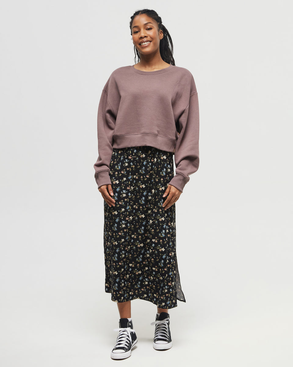 TreeFleece Oversized Crop Crew
