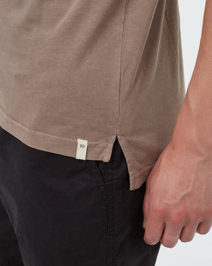 Regenerative Cotton Step Hem T-Shirt