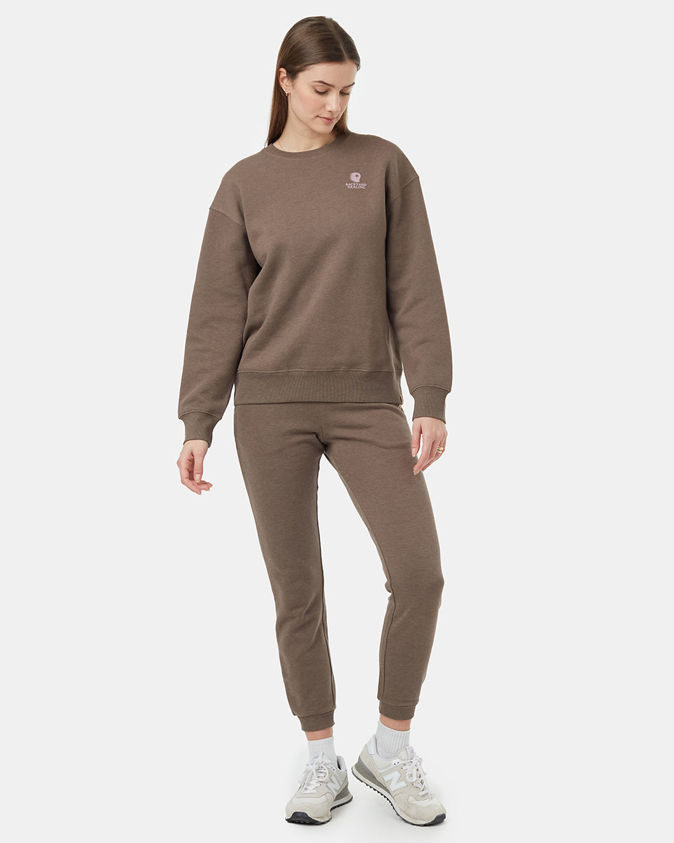 Equipo de sanación en el patio trasero