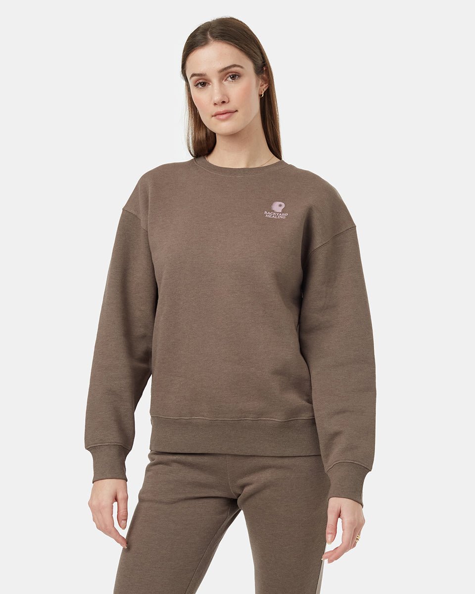 Equipo de sanación en el patio trasero