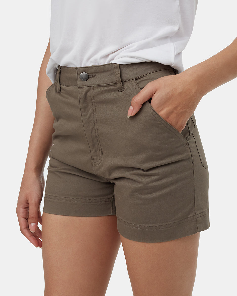 Σορτς με ψηλή μέση Twill