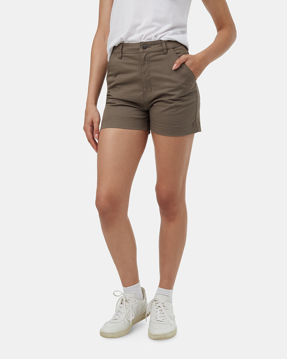 Σορτς με ψηλή μέση Twill