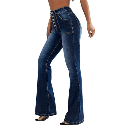 CHUOU High-Waist Flare Jeans