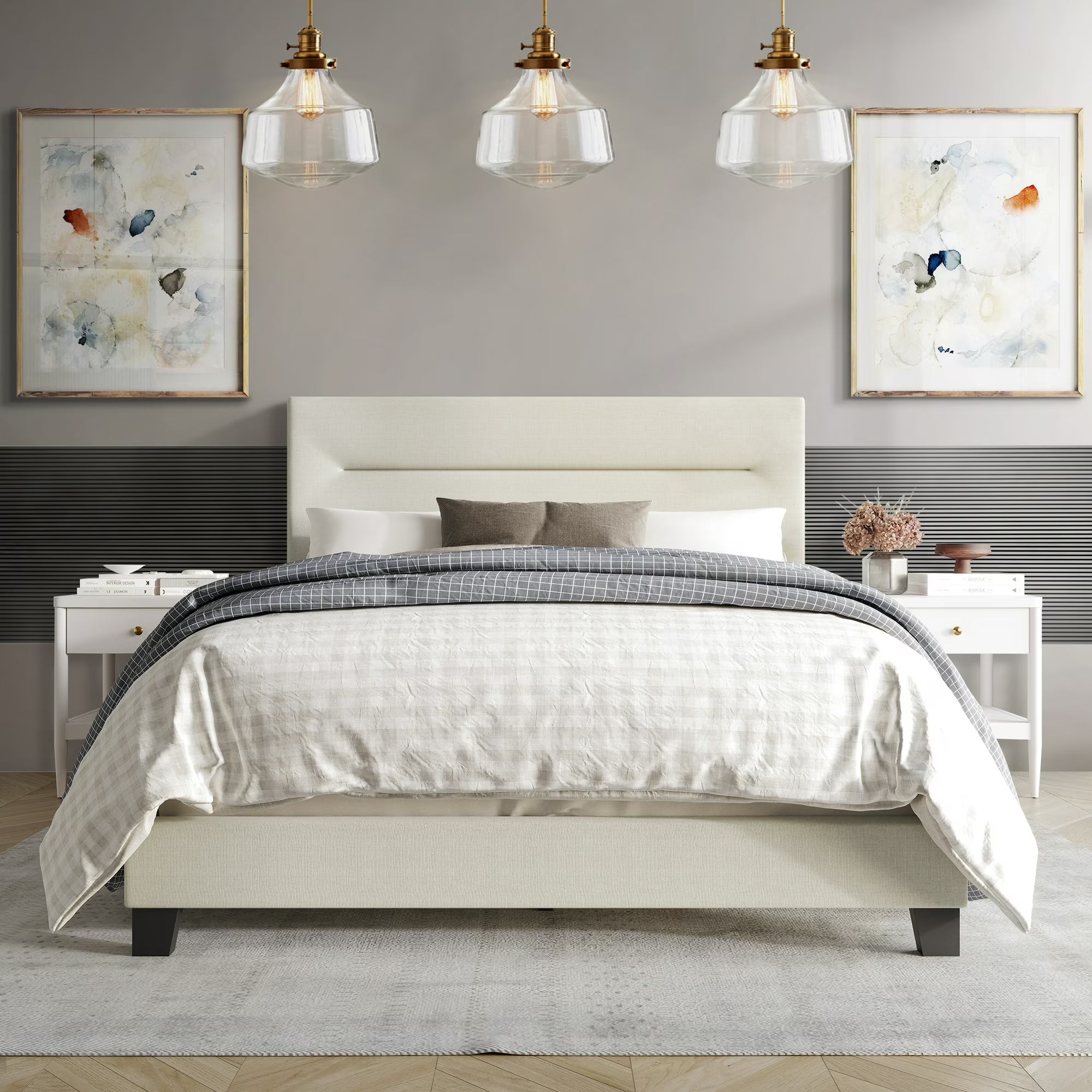 Castle Place Απλό Λινό Ταπετσαρισμένο