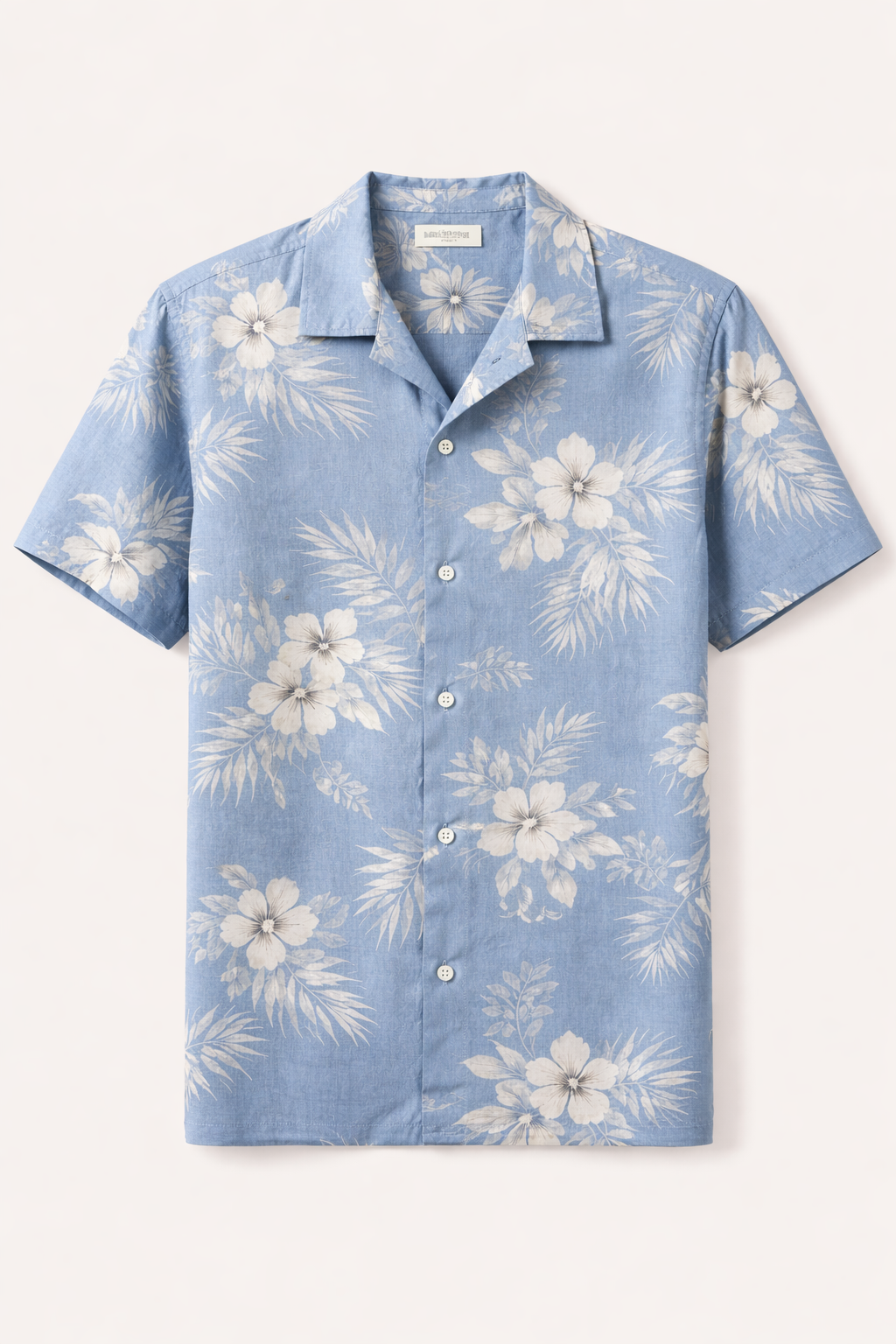 Men's Linen Blend Floral Resort Shirt - Relaxed Fit