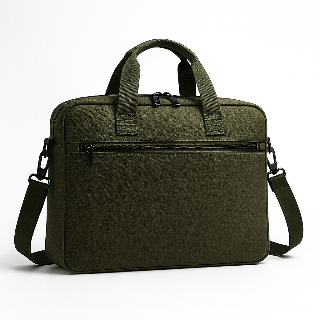 Water-Resistant Slim Briefcase - Padded Laptop Sleeve, RFID Pocket