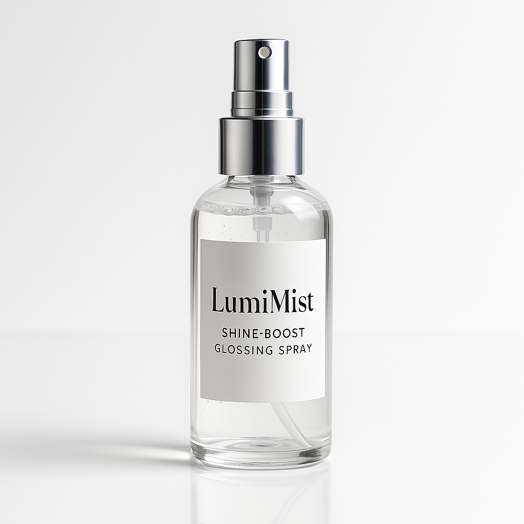 LumiMist Shine‑Boost Glossing Spray