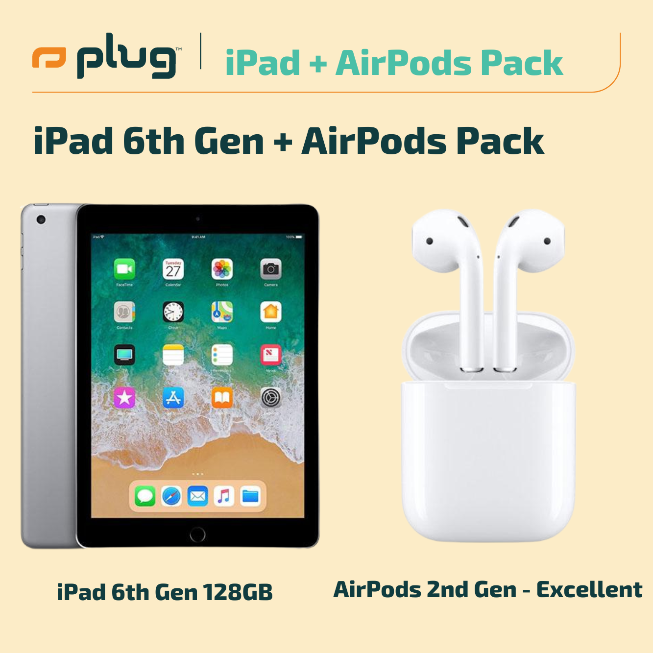 iPad 6ης γενιάς + πακέτο AirPods