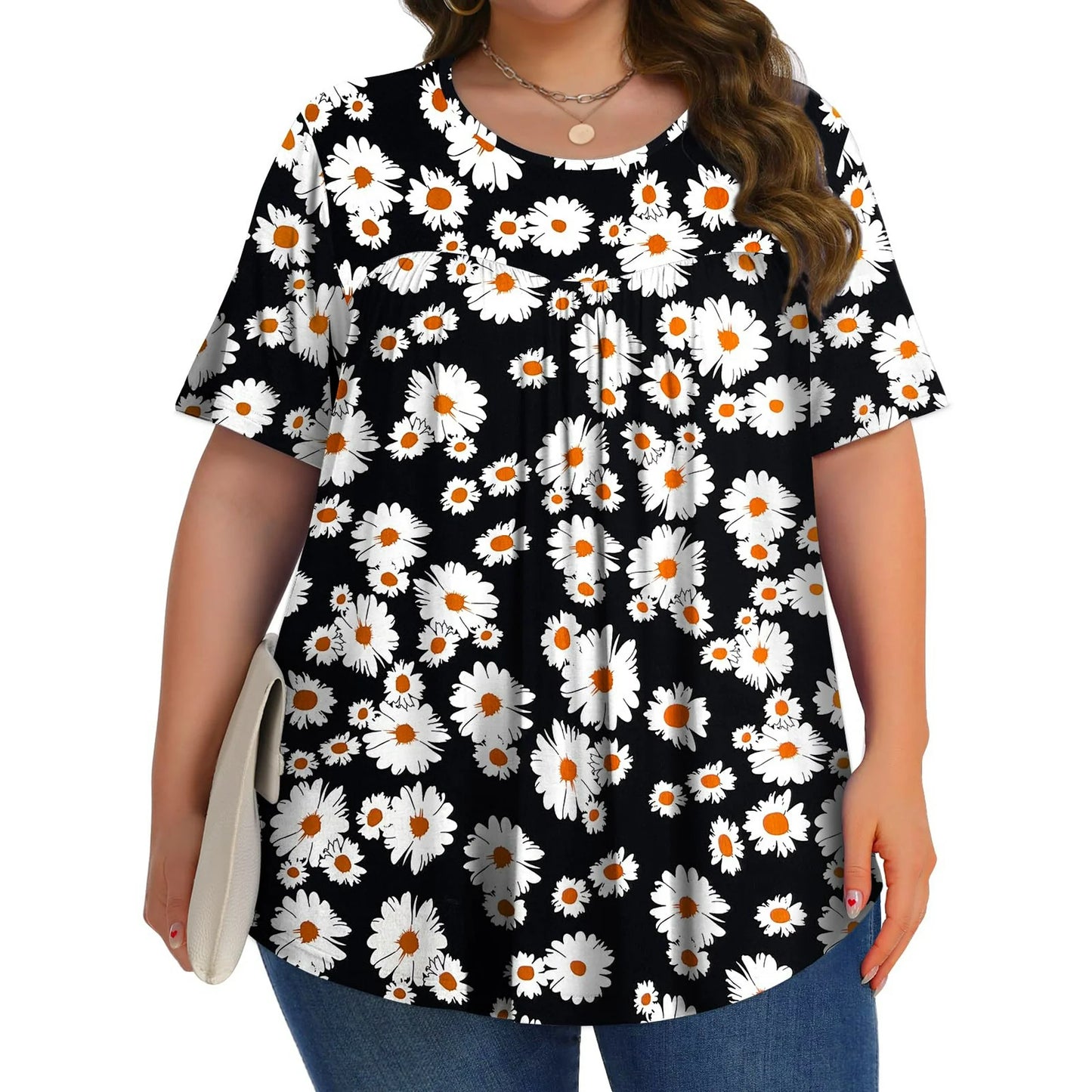 Fantaslook Women's Plus Size Floral Tunic Tops